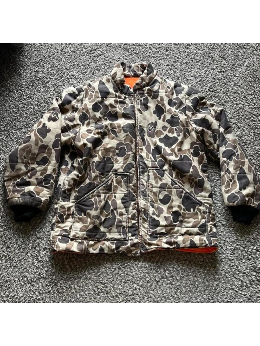 Unbranded Camouflage Insulated Reversible Hunting Jacket Orange Lining Size XXL